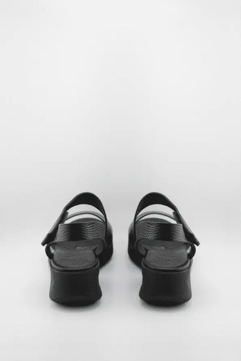 Oh My Sandals Textured Crisscross Strap Platform Sandals